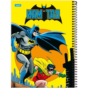 Caderno 10x1 Capa Dura Batman Fit 160fls