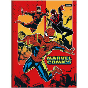 Caderno Brochura 1/4 Capa Dura Marvel Comics 80fls-126216-27123