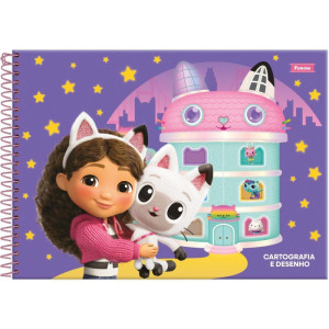 Caderno Desenho Univ Capa Dura A Casa Magica Da Gabby