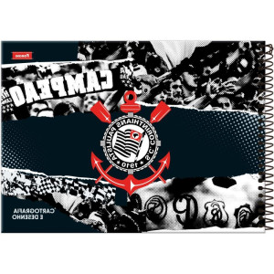 Caderno Desenho Univ Capa Dura Corinthians 80fls