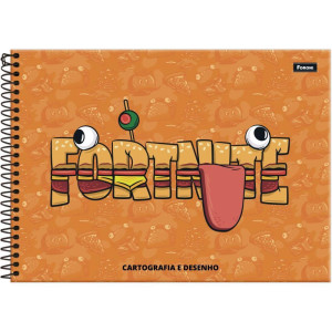 Caderno Desenho Univ Capa Dura Fortnite 80fls