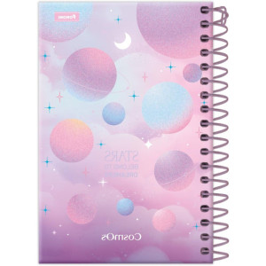 Caderneta Espiral Capa Dura Cosmos 80f