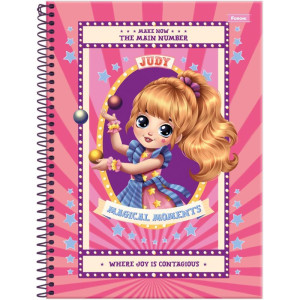 Caderno 01x1 Capa Dura Judy 80fls