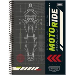 Caderno 01x1 Capa Dura Motoclub 80f