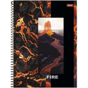 Caderno 10x1 Capa Dura 4 Elemetos Mais 200fls
