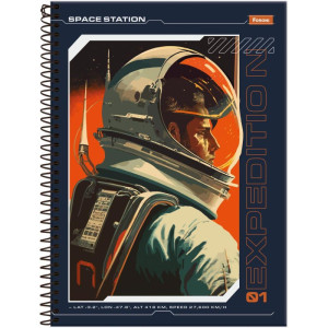 Caderno 10x1 Capa Dura Spacefly 160f