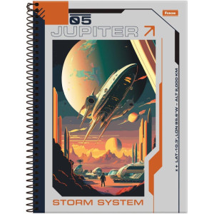Caderno 10x1 Capa Dura Spacefly 160f-126282-82388