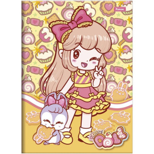 Caderno Brochura 1/4 Capa Dura Doll 80fls