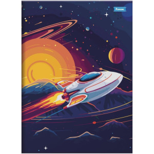 Caderno Brochura 1/4 Capa Dura Spacefly 80f-126283-56461