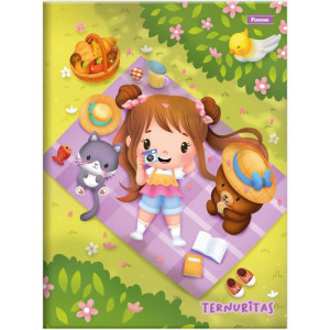 Caderno Brochura 1/4 Capa Dura Ternuritas 80f