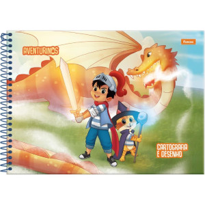 Caderno Desenho Univ Capa Dura Aventurinos 80fls-126244-29842