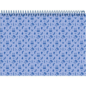 Caderno Desenho Univ Capa Dura Aventurinos Meia Pauta 40f-126249-55927