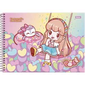 Caderno Desenho Univ Capa Dura Doll 80fls