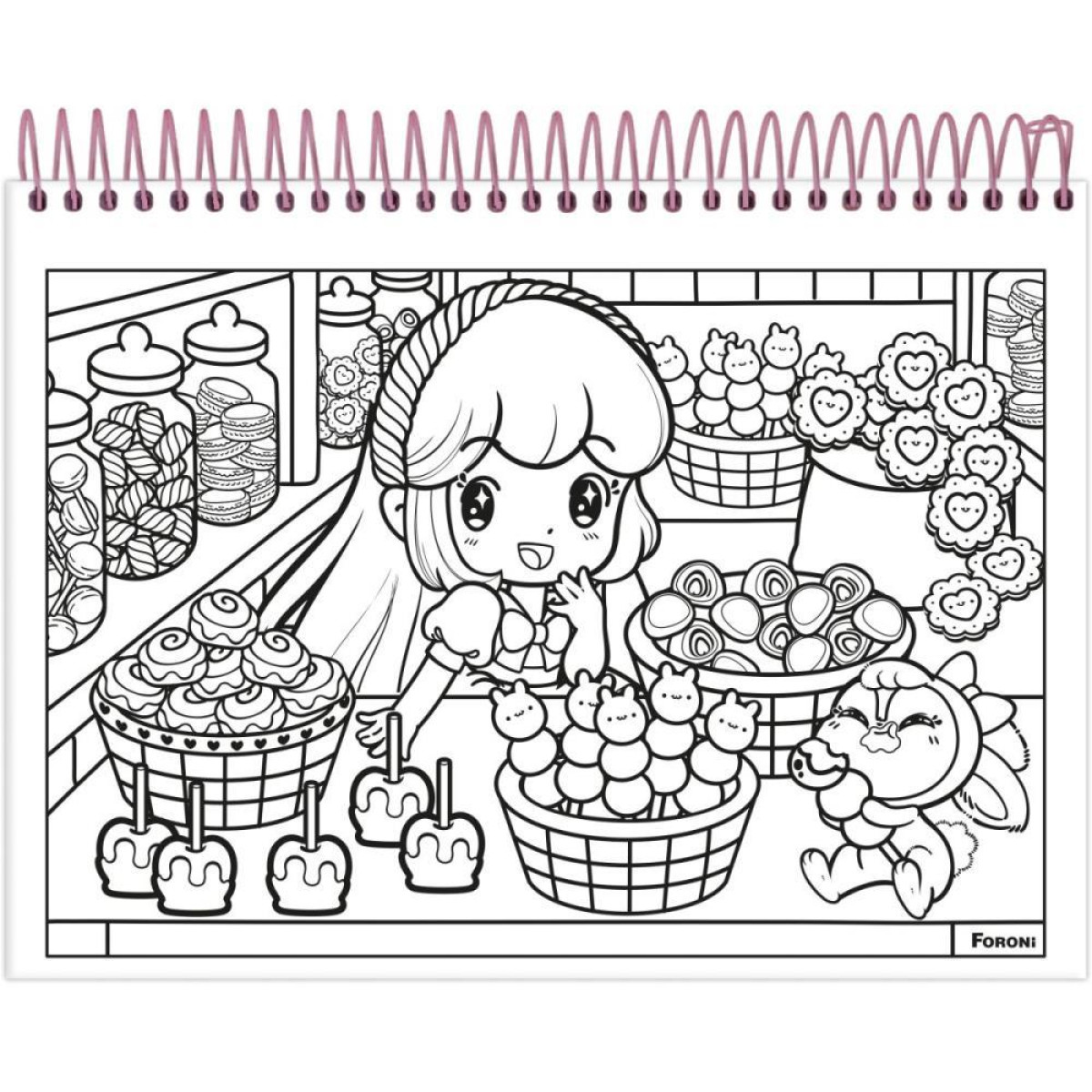 Caderno Desenho Univ Capa Dura Doll Para Colorir 24fls-126259-88652