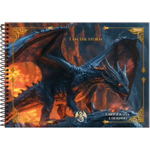 Caderno Desenho Univ Capa Dura Drakos 80fls-126264-39968