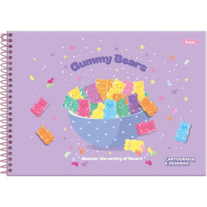 Caderno Desenho Univ Capa Dura Sugar Rush 80f-126288-56143