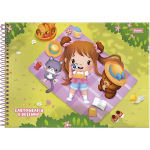 Caderno Desenho Univ Capa Dura Ternuritas 80f