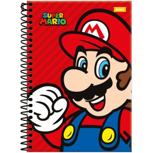Caderno Espiral 1/4 Capa Dura Super Mario Bros 80fls-126233-30893