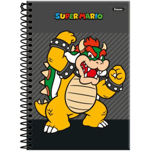 Caderno Espiral 1/4 Capa Dura Super Mario Bros 80fls-126233-38671