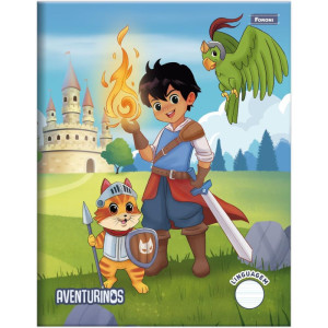 Caderno Linguagem Capa Dura Aventurinos Costurado 40f