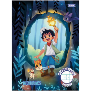 Caderno Quadriculado 1/4 1x1cm 40f Aventurinos