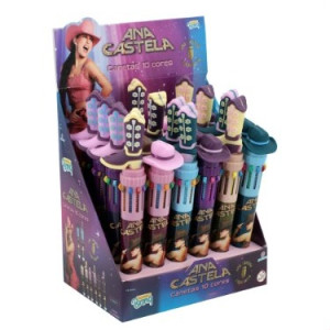 Caneta Gel 10 Em 1 Polibrinq Ana Castela Schoolbrinq Display S...