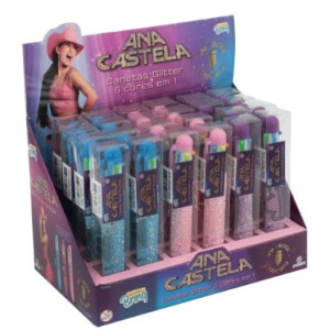 Caneta Gel 10 Em 1 Glitter Ana Castela Polibrinq Scb-ac07 Display