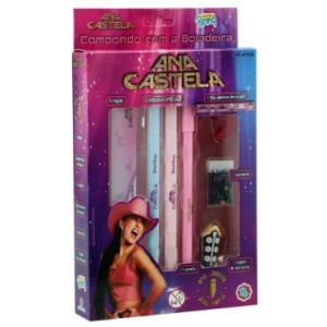 Kit Papelaria Polibrinq Ana Castela Scb-ac16 Com 16 Itens Esco...