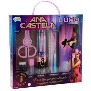 Kit Papelaria Luxo Ana Castela Polibrinq Scb-ac18 Completo Esc...