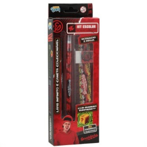 Kit Papelaria Completo Polibrinq Enaldinho Com Chaveiro Surpre...