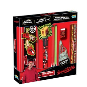 Kit Papelaria Mega Surpresa Enaldinho Polibrinq Scb-ed15 Completo