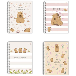 Caderno 01x1 Capa Dura Capycuties 80f