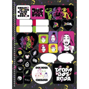 Caderno 01x1 Capa Dura Dos Rosa 80f