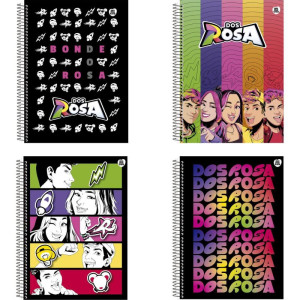 Caderno 01x1 Capa Dura Dos Rosa 80f-126359-23351