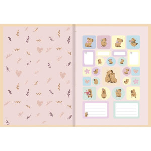 Caderno Brochura 1/4 Capa Dura Capycuties 80f-126362-35005