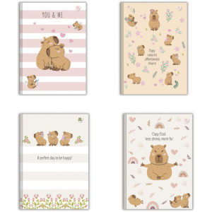 Caderno Brochura 1/4 Capa Dura Capycuties 80f