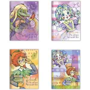 Caderno Brochura 1/4 Capa Dura O Pica Pau Amarelo 80f-126357-70809