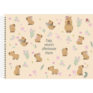 Caderno Desenho Univ Capa Dura Capycuties 60f-126363-20685