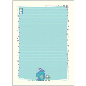 Bloco Papel De Carta Monstros S. A. Cd.80f