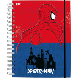Caderno 01x1 Capa Dura Homem Aranha Smart Univ.c/elast 80f-126432-35947