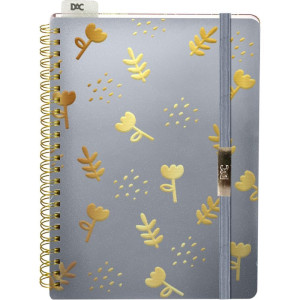 Caderno A5 Lilas Espiral Pp 80f