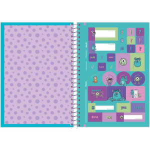 Caderno Espiral 1/4 Capa Dura Monstros S. A. 80f-126504-92759