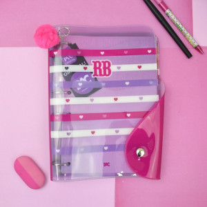 Fichario Colegial 1/4 Rebecca Bonbon Fecho Botao 192f-126413-48833