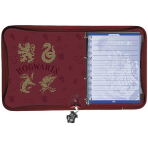 Fichario De Pvc Harry Potter Univ. Fecho Ziper 48f-126415-61901