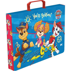 Maleta Plastica Com Alca Decor Patrulha Canina Masc 40mm