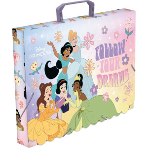 Maleta Plastica Com Alca Decor Princesas 40mm