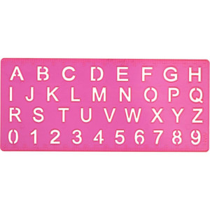 Regua Plastica Alfanumerica 20cm (s)-125935-11638