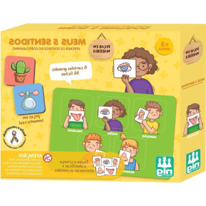 Brinquedo Pedagogico Madeira Meus 5 Sentidos