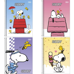 Caderno 01x1 Capa Dura Snoopy 80fls Fit-125538-86600