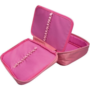 Estojo Box Tecido Rosa C/divisorias-126465-33251